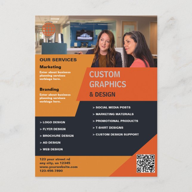 Graphic Design Business Postcard (Front)
