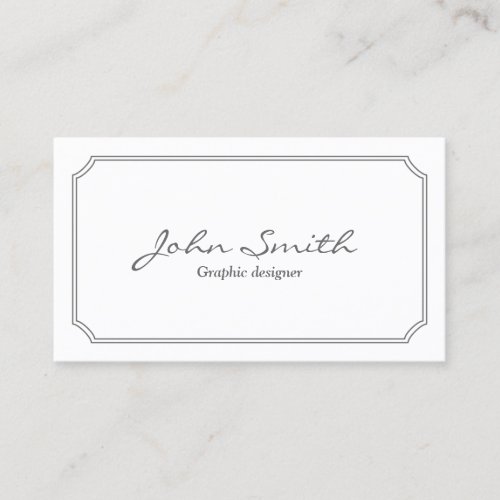 Graphic Design Classic Frame Plain Business Card