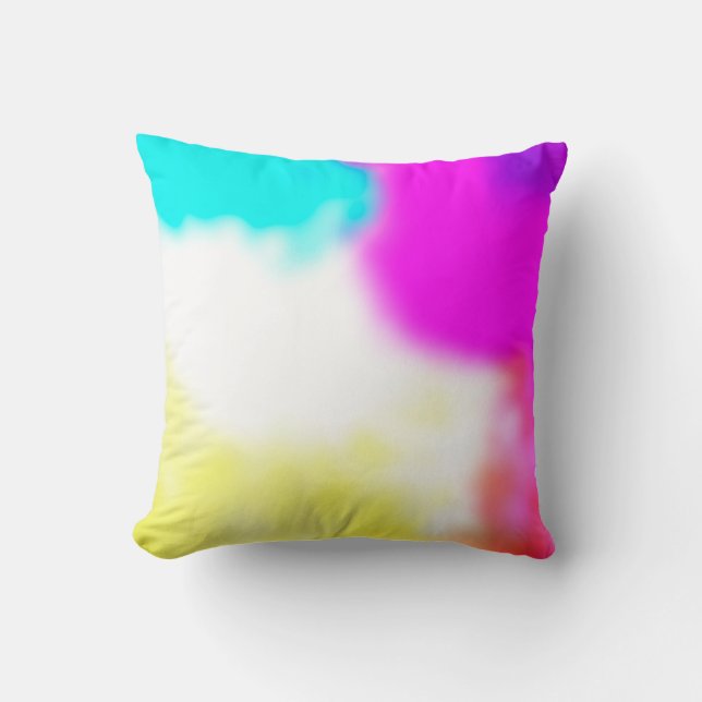 graphic design digital blur background texture col throw pillow (Front)