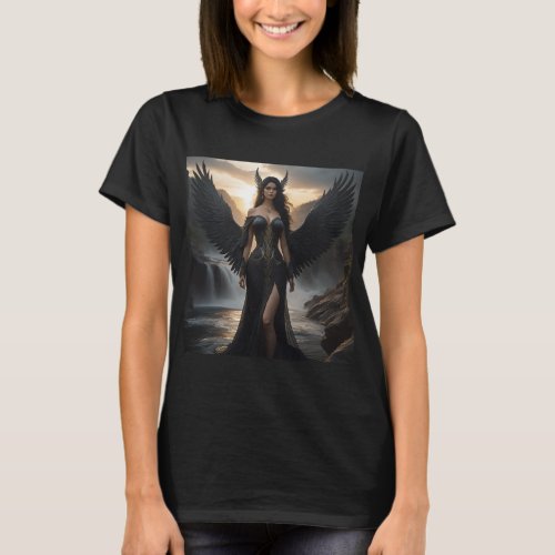 Graphic Design Gothic Angel T_Shirt