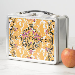 Graphic Design, Gothic Flowers, Hollow Life Metal Lunch Box