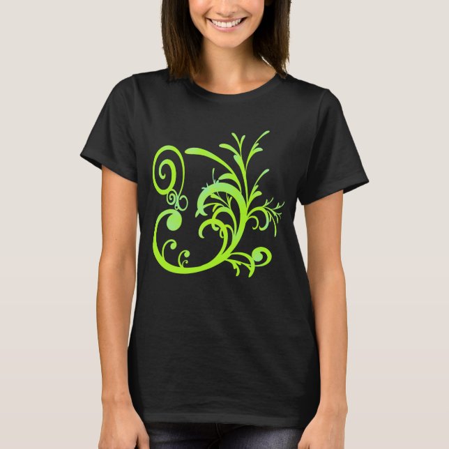 Graphic Design - - Green -Blue T-Shirt (Front)