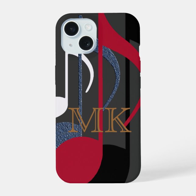 Graphic-Design of Music-Notes Personalized Iphone Case (Back)