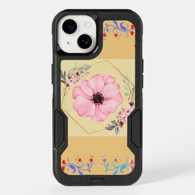 Graphic Design, Orange Spring Time Otterbox iPhone Case (Back)