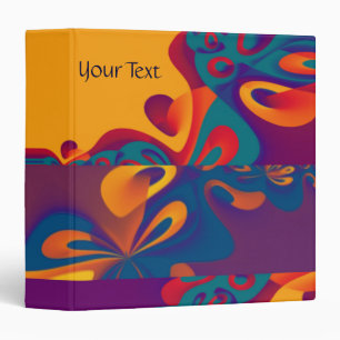 Graphic Design Pattern - violet orange + your text Binder
