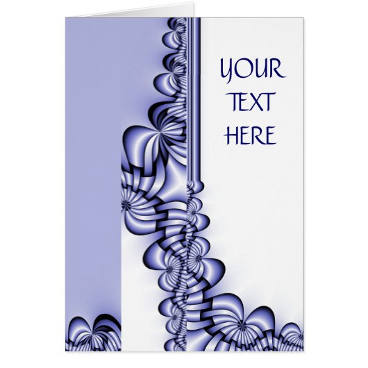 Graphic Design Pattern - white blue + your text Cards (Front)