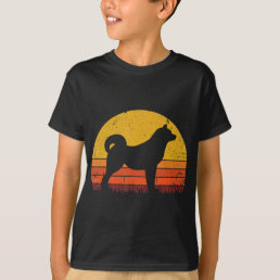 Graphic Design Shiba Inu Vintage Sunset | Birthday T-Shirt