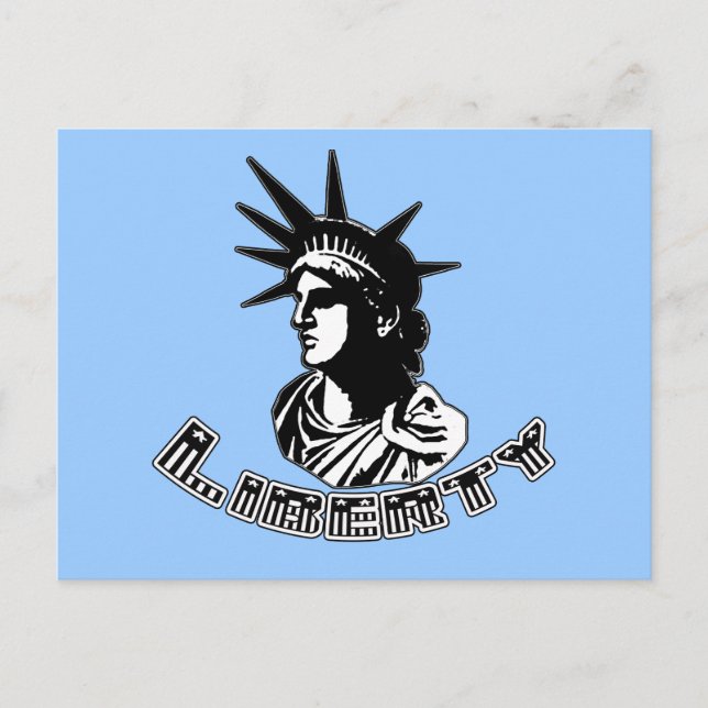 Graphic Design Statue of Liberty Products Postcard (Front)