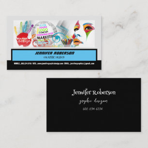 Graphic Designer Artwork Graphics Hand Face Business Card