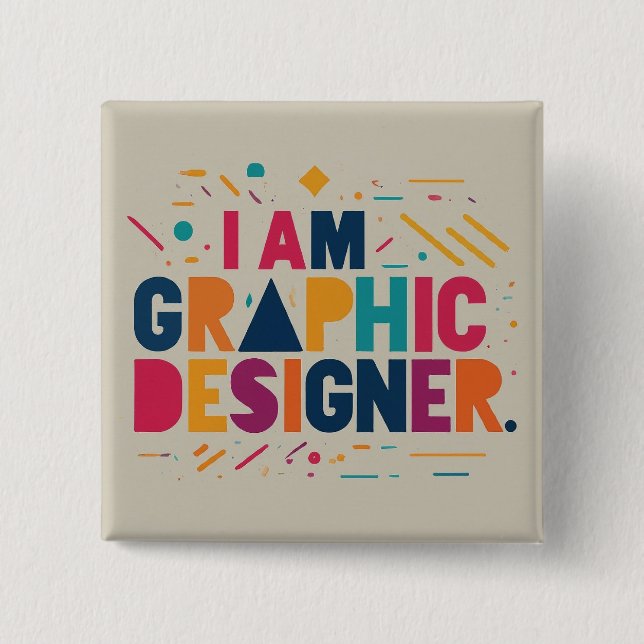 Graphic Designer Badge (2" x 2") Button (Front)