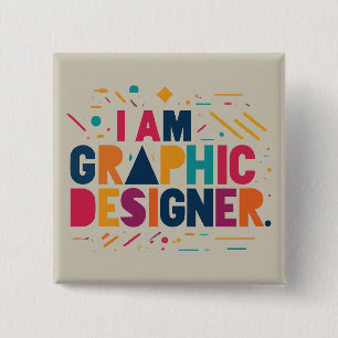 Graphic Designer Badge (2" x 2") Button