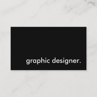 graphic designer. business card