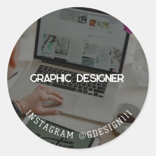 Graphic designer classic round sticker