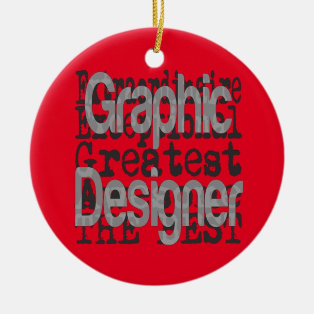 Graphic Designer Extraordinaire Ceramic Ornament (Front)