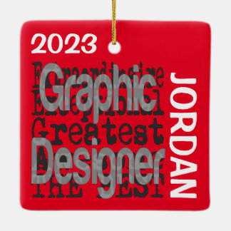 Graphic Designer Extraordinaire CUSTOM Ceramic Ornament