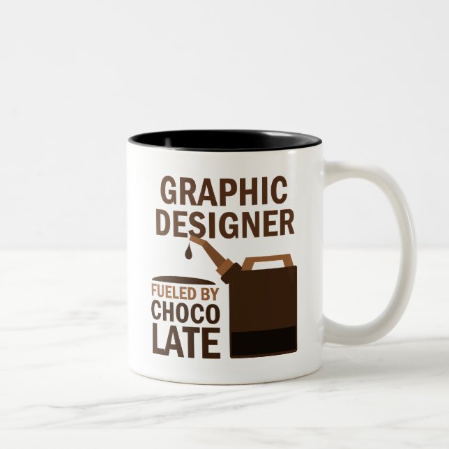 Graphic Designer (Funny) Chocolate Two-Tone Coffee Mug (Right)