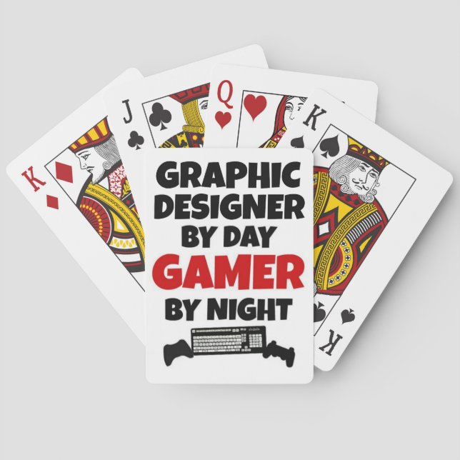 Graphic Designer Gamer Poker Cards (Back)