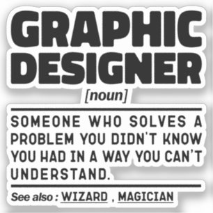 Graphic Designer Noun Professional Creator Design Sticker