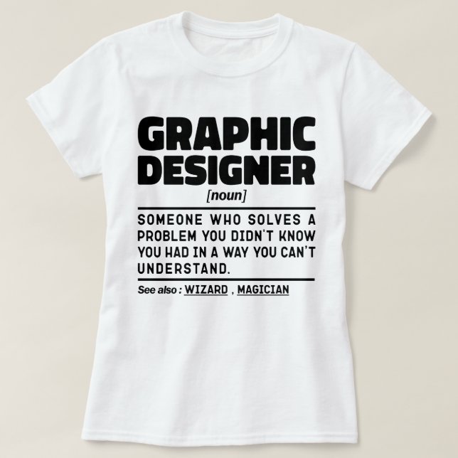Graphic Designer Noun Professional Creator Design  T-Shirt (Design Front)