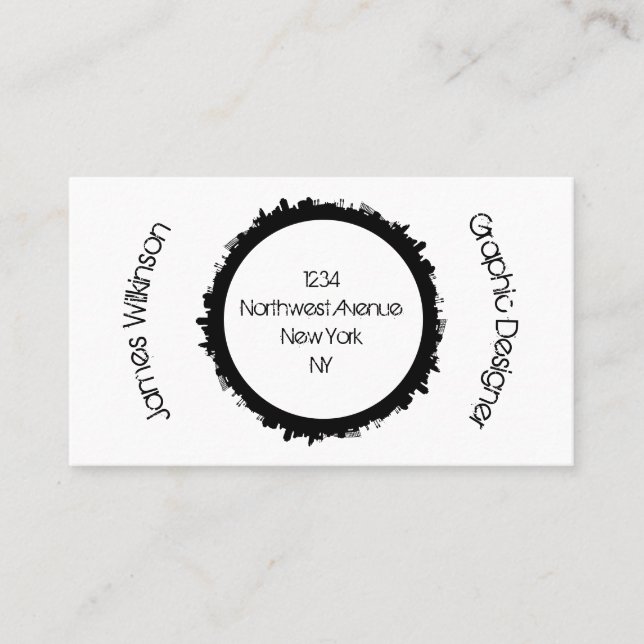 Graphic designer or artist business card (Front)