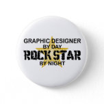 Graphic Designer Rock Star Pinback Button