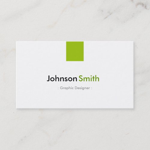 Graphic Designer _ Simple Mint Green Business Card