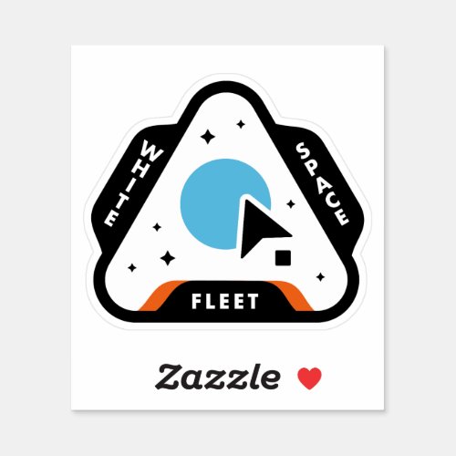 Graphic Designer White Space Fleet Sticker