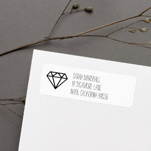 Graphic Diamond Return Address Labels