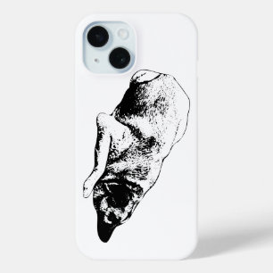 Graphic Dog Outline Protects Winter Technology iPhone 15 Case
