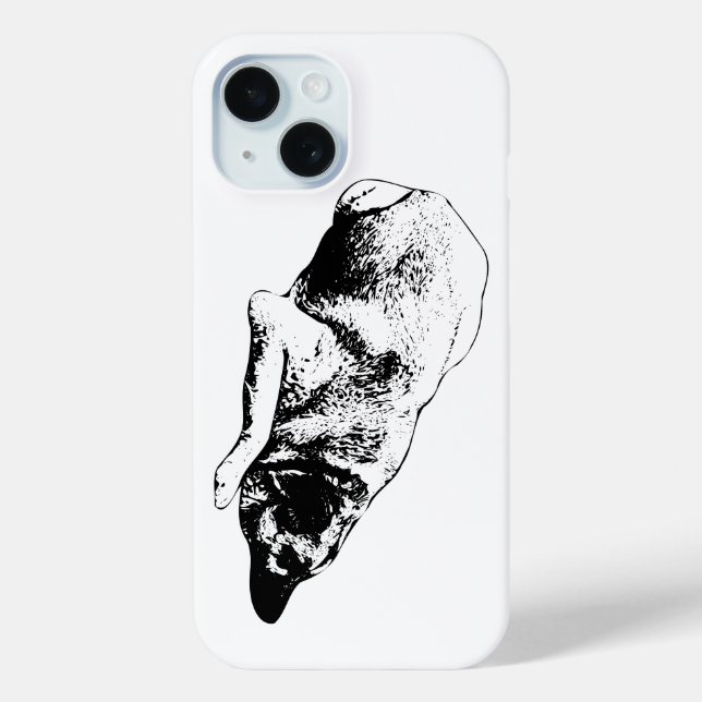 Graphic Dog Outline Protects Winter Technology Case-Mate iPhone Case (Back)