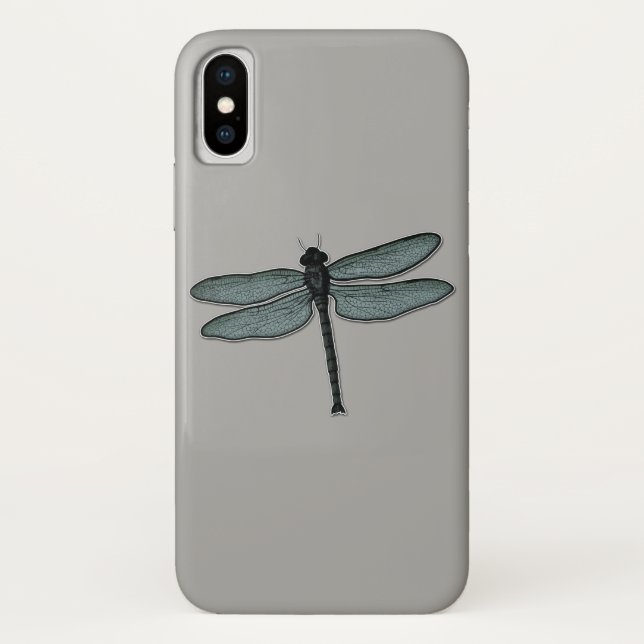 Graphic Dragonfly Gray Art Case-Mate iPhone Case (Back)