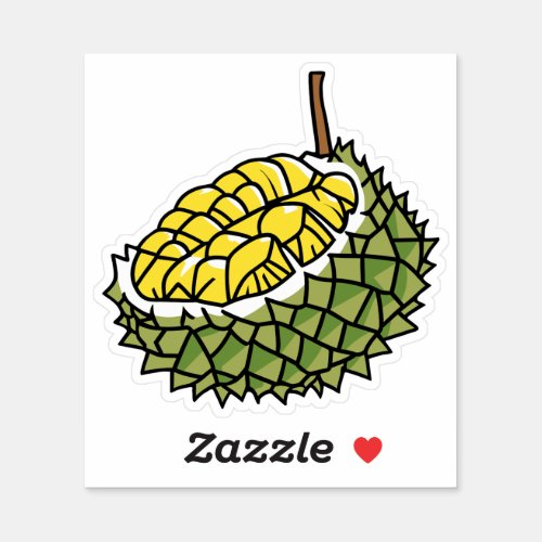 Graphic Durian Cut Artistic Interpretation Sticker
