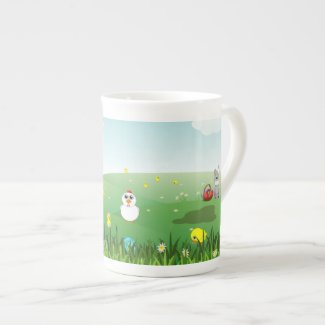 graphic Easter landscape