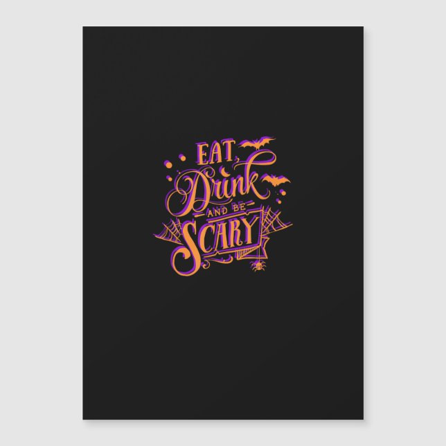 Graphic Eat Drink And Be Scary Halloween Party Fal (Front)