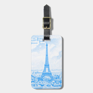 Graphic Eiffel Tower Luggage Tag