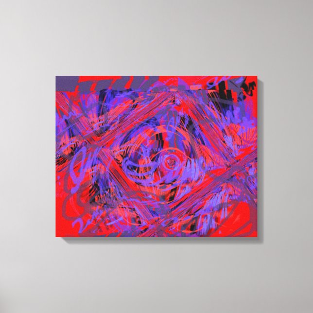Graphic Explosion Wrapped Canvas Print (Front)