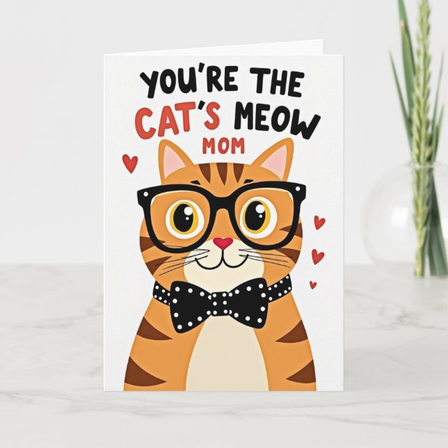 Graphic Feline Mom Card (Front)