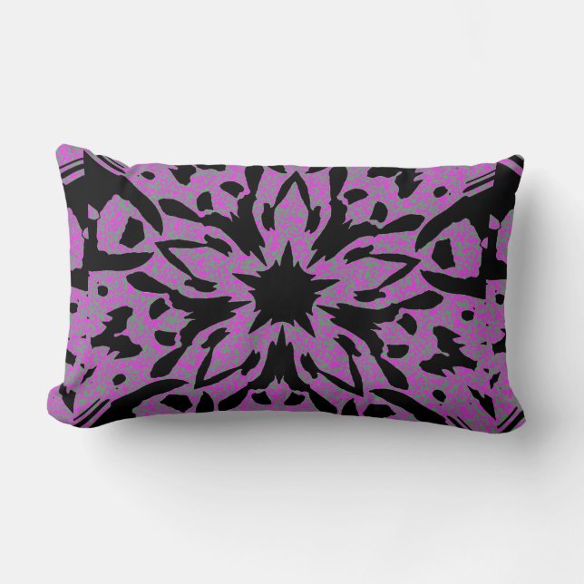 Graphic Flower Lumbar Pillow (Front)