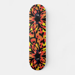 Graphic Flower Skateboard Deck