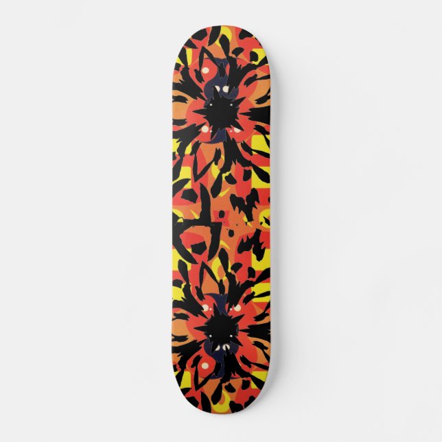 Graphic Flower Skateboard Deck (Front)