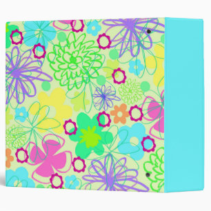Graphic Flowers Binder