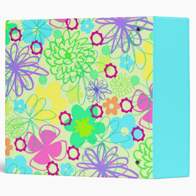 Graphic Flowers Binder (Back/Spine)