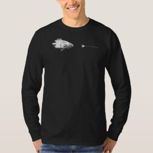 Graphic Fly Fishing Hook Line Fish Smallmouth Bas T-Shirt