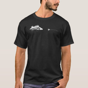 Graphic Fly Fishing Hook Line Fish Walleye 1 T-Shirt