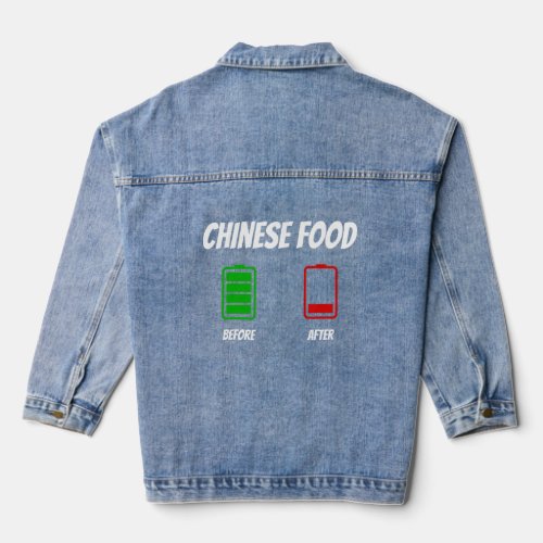 Graphic Fun Before and After Apparel_Chinese Food  Denim Jacket