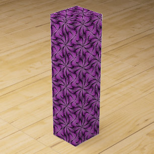 Graphic Geometric 3D Spiral Twist Pink Wine Box