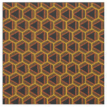 Graphic Geometric Pattern Abstract Black Yellow Fabric