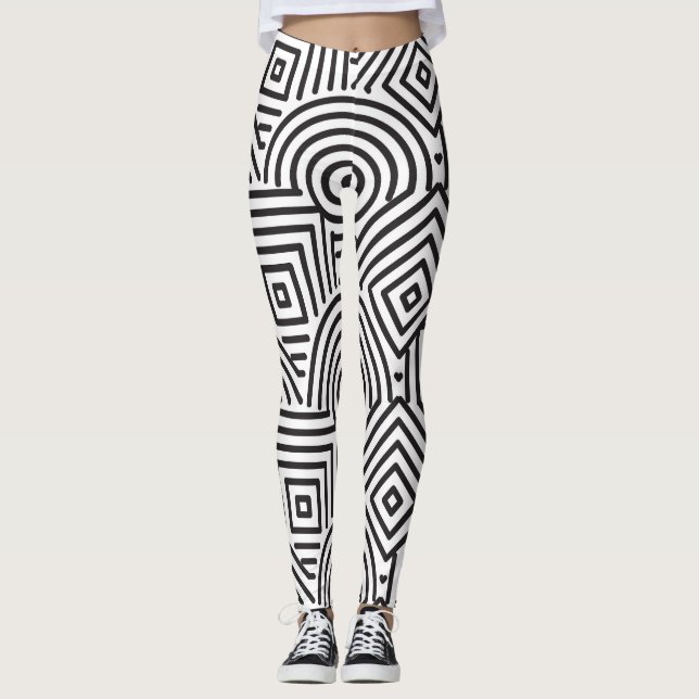 Graphic Geometry: Beauty Pattern Leggings (Front)