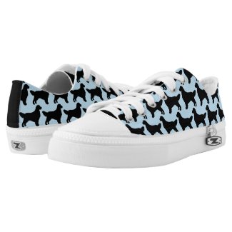 Graphic Golden Retriever Dog Silhouette Pattern Low-Top Sneakers