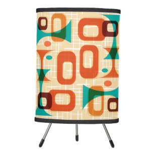 Graphic Googie Mid Century Modern Tripod Lamp